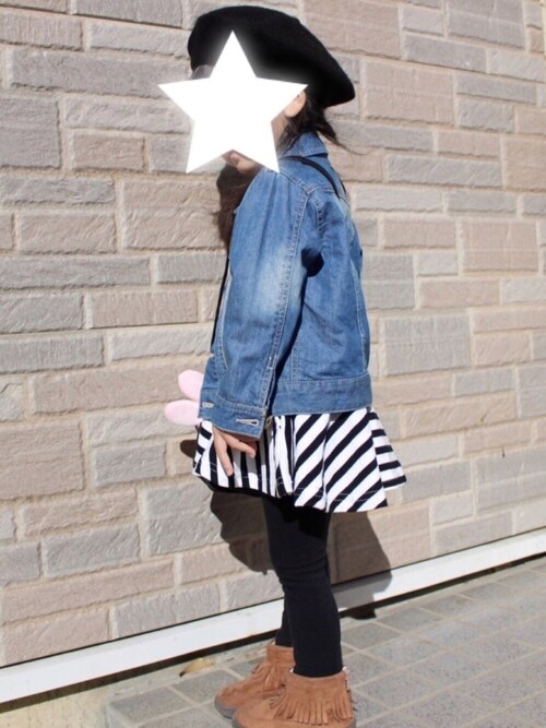 はるちゃん Petit Mainのデニムジャケットを使ったコーディネート Wear