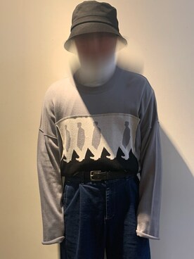 「Yohji Yamamoto（ヨウジヤマモト）のアイテム（ニット/セーター）」を使った、REIJIさん（メンズ・168cm）の春コーディネート