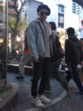 「alexanderwang（アレキサンダーワン）のアイテム（スウェット）」を使った、園村 慎平さん（メンズ・173cm）の冬コーディネート