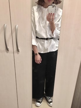 「BUGGU（バッグ）のアイテム」を使った、c h Rさん（レディース・159cm）の春コーディネート