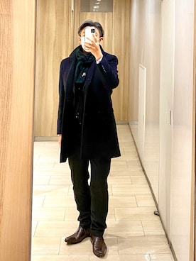 「NANO universe（ナノユニバース）のアイテム（その他アウター）」を使った、こすちんさん（メンズ・178cm）の冬コーディネート