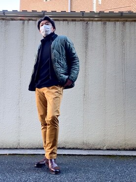 「ADAM ET ROPE'（アダムエロペ）のアイテム（その他アウター）」を使った、こすちんさん（メンズ・178cm）の春コーディネート