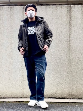 「アイテム（ミリタリージャケット）」を使った、こすちんさん（メンズ・178cm）の春コーディネート