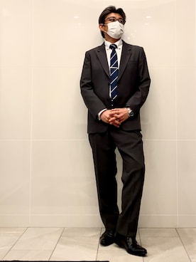 「UNIQLO U」｜こすちんさん（メンズ・178cm）の春コーディネート