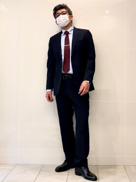 「NANO universe（ナノユニバース）のアイテム（スーツセット）」を使った、こすちんさん（メンズ・178cm）の夏コーディネート