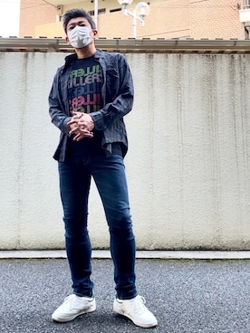 「AGAINST（アゲインスト）のアイテム」を使った、こすちんさん（メンズ・178cm）の夏コーディネート