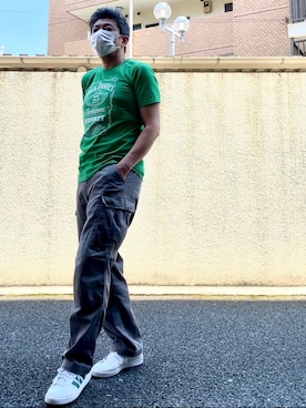 「AGAINST（アゲインスト）のアイテム」を使った、こすちんさん（メンズ・178cm）の夏コーディネート