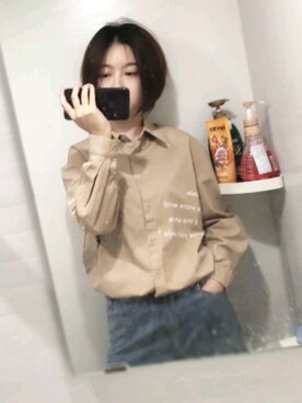 「cache cache（カシュ カシュ）のアイテム（トップス）」を使った、歆歌Babyさん（レディース・167cm）の秋コーディネート