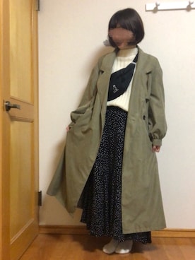 「アイテム（トレンチコート）」を使った、きいさん（レディース・156cm・20代）の春コーディネート