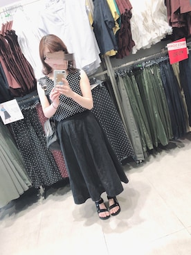 「chocomee（チョコミー）のアイテム（タンクトップ）」を使った、ｱﾕﾐ¨̮⋆さん（レディース・157cm）の夏コーディネート