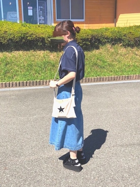 「Daniel Wellington（ダニエルウェリントン）の【Daniel Wellington】レザーバンド３６ＭＭ（アナログ腕時計）」を使った、ｱﾕﾐ¨̮⋆さん（レディース・157cm）の夏コーディネート