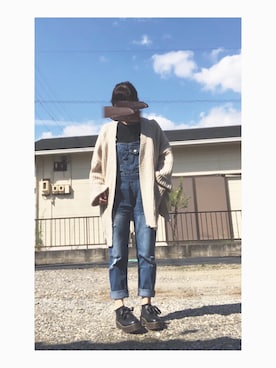 「UNIQLO（ユニクロ）のワッフルクルーネックT（5分袖）（Tシャツ/カットソー）」を使った、ｱﾕﾐ¨̮⋆さん（レディース・157cm）の秋コーディネート