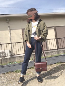 「chocomee（チョコミー）のアイテム（ショルダーバッグ）」を使った、ｱﾕﾐ¨̮⋆さん（レディース・157cm）の春コーディネート