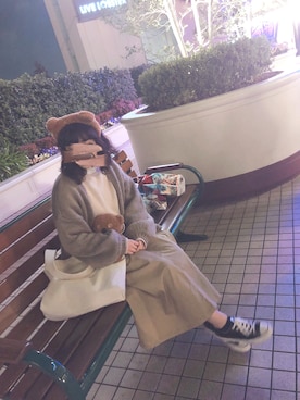 「chocomee（チョコミー）のアイテム（スウェット）」を使った、ｱﾕﾐ¨̮⋆さん（レディース・157cm）の春コーディネート