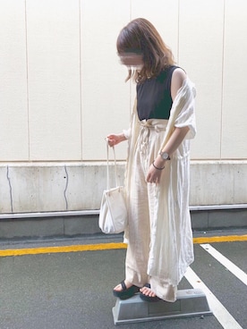 「Teva（テバ）のTeva / プラットフォーム ユニバーサル（サンダル）」を使った、ｱﾕﾐ¨̮⋆さん（レディース・157cm）の夏コーディネート