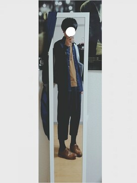 「DHOLIC（ディーホリック）のアイテム（シューズ）」を使った、ゆうさん（メンズ・178cm）の春コーディネート