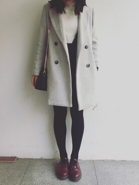 「Dr. Martens（ドクターマーチン）のDr.Martens / 1461 59 3EYESHOE_mtn（その他シューズ、レッド系）」を使った、tohanさん（レディース・161cm）の春コーディネート