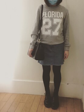 「Dr. Martens（ドクターマーチン）の【Dr. Martens】1460 8EYE BOOTS（ブーツ、ブラック系）」を使った、tohanさん（レディース・161cm）の春コーディネート