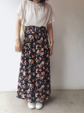 「Heather（ヘザー）のアイテム（パンツ、その他）」を使った、tohanさん（レディース・161cm）の夏コーディネート