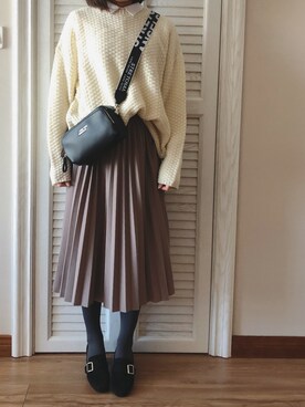 「ORiental TRaffic（オリエンタルトラフィック）のアイテム（パンプス、ブラック系）」を使った、tohanさん（レディース・161cm）の春コーディネート