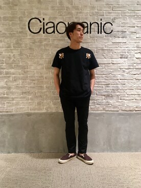 「AlexanderLeeChang（アレキサンダーリーチャン）のアイテム（Tシャツ/カットソー）」を使った、Wataru KIYOUCHIさん（メンズ・172cm）の夏コーディネート