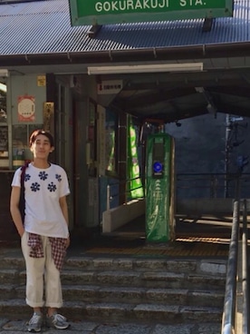 「Azuma.（アズマ）のアイテム（バッグ）」を使った、Wataru KIYOUCHIさん（メンズ・172cm）の夏コーディネート