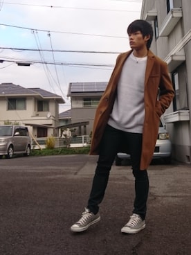 「ROOT THREE（ルートスリー）のアイテム」を使った、RIKUさん（メンズ・168cm）の冬コーディネート