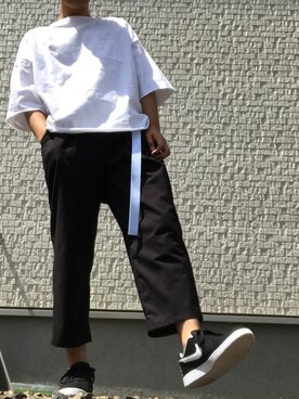 「SPINNS（スピンズ）のアイテム（マフラー）」を使った、ゆゆさん（メンズ・177cm）の夏コーディネート