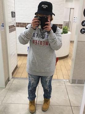 「aveil（アベイル）のアイテム（パンツ）」を使った、のんくまポケットさん（レディース・156cm）の春コーディネート