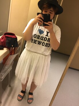 「aveil（アベイル）のアイテム（帽子）」を使った、のんくまポケットさん（レディース・156cm）の夏コーディネート