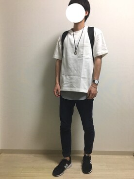 「アイテム（バングル/リストバンド）」を使った、Naoyaさん（メンズ・179cm・20代）の夏コーディネート