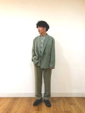 「ミントグリーン」｜「アイテム（その他アウター）」を使った、まささん（メンズ・174cm）の冬コーディネート