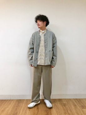 「ノーカラージャケット」｜まささん（メンズ・171cm）の春コーディネート
