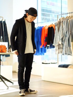 「デニムから始まったライフスタイルブランド」｜「アイテム（ジャケット/アウター）」を使った、taikiさん（メンズ・173cm）の冬コーディネート
