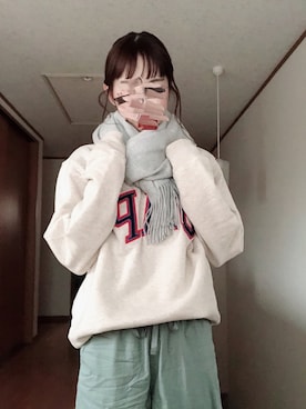 「UNITED ARROWS（ユナイテッドアローズ）のアイテム（マフラー）」を使った、かえでさん（レディース・160cm）の冬コーディネート