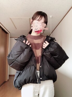 「kutir（クティール）のアイテム（ダウンジャケット/コート）」を使った、かえでさん（レディース・160cm）の冬コーディネート