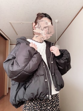 「kutir（クティール）のアイテム（ダウンジャケット/コート）」を使った、かえでさん（レディース・160cm）の冬コーディネート