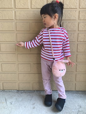 「おんなのこコーデ」｜「アイテム（スリッポン）」を使った、ＹＵＫＡさん（キッズ・80cm）の秋コーディネート