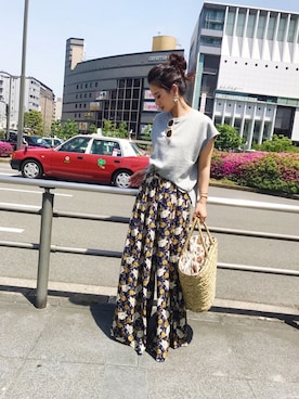 「スウェットトップス」｜「アイテム（その他）」を使った、KASUMIさん（レディース・161cm）の夏コーディネート