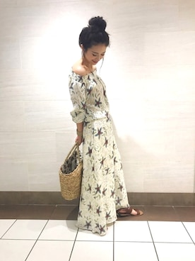 「Ungrid（アングリッド）のストラップサンダル（サンダル）」を使った、KASUMIさん（レディース・161cm）の夏コーディネート