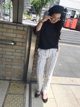 「ロングヘア」｜「アイテム（その他）」を使った、KASUMIさん（レディース・161cm）の夏コーディネート