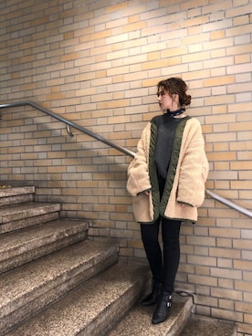 KASUMIさん（レディース・161cm）の冬コーディネート