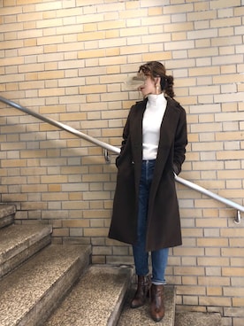 「大人シンプル」｜「アイテム（その他）」を使った、KASUMIさん（レディース・161cm）の冬コーディネート