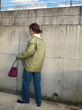 「Ungrid（アングリッド）のカットオフワイドデニム（デニムパンツ）」を使った、KASUMIさん（レディース・161cm）の春コーディネート