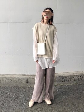 「BOEMY（ボエミー）のアイテム（ピアス（両耳用））」を使った、KASUMIさん（レディース・161cm）の春コーディネート