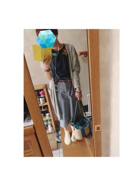 ユミさんの「製品染めコールタイトスカート【niko and ...】」を使ったコーディネート