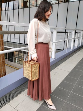 「Te chichi CLASSIC（テチチクラシック）のアイテム（バッグ）」を使った、yuri.sさん（レディース・153cm）の春コーディネート
