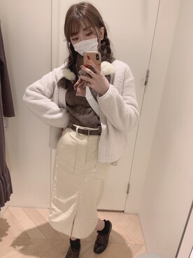 「UNIQLO（ユニクロ）のアイテム（ジャケット/アウター、ベージュ系）」を使った、chelchelさん（レディース・166cm）の冬コーディネート