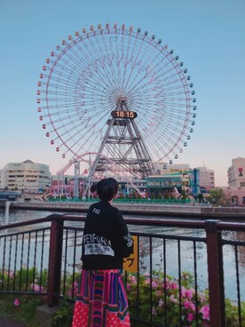 「しまむら（シマムラ）のアイテム（ジャケット/アウター、ブラック系）」を使った、YUNOさん（レディース・160cm）の春コーディネート