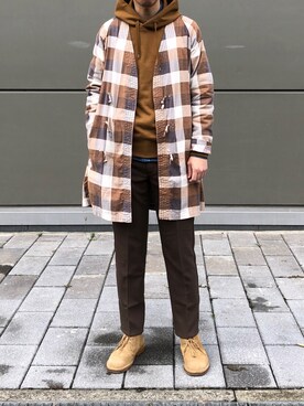 「nonnative（ノンネイティブ）のアイテム（その他アウター）」を使った、Gigiさん（メンズ・174cm）の春コーディネート